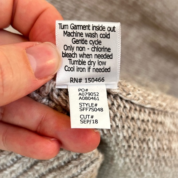 Woman’s beige Market and Spruce Size Small Sweater with buttons down the back - Picture 5 of 5